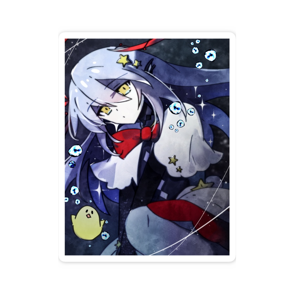 竜宮ららスマホステッカー『最も深き宙の海』