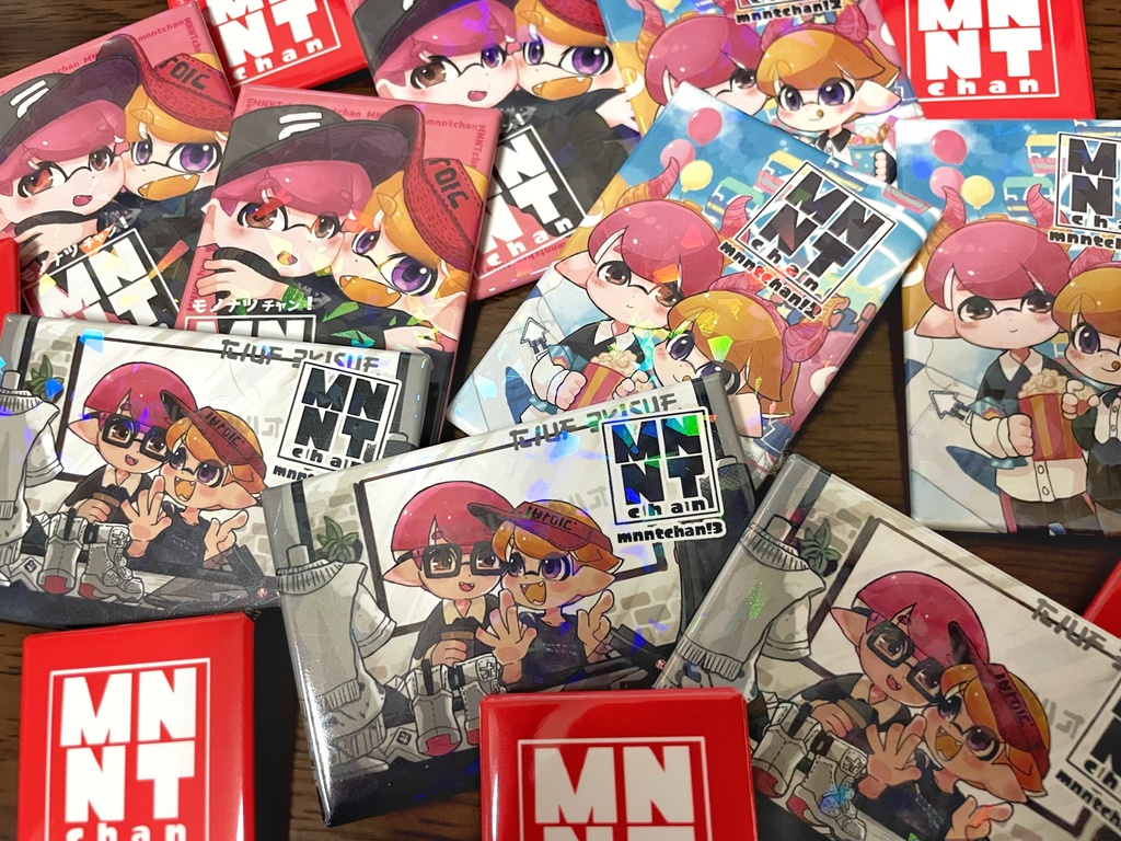 歴代モノナツチャン本andロゴ缶バッジ