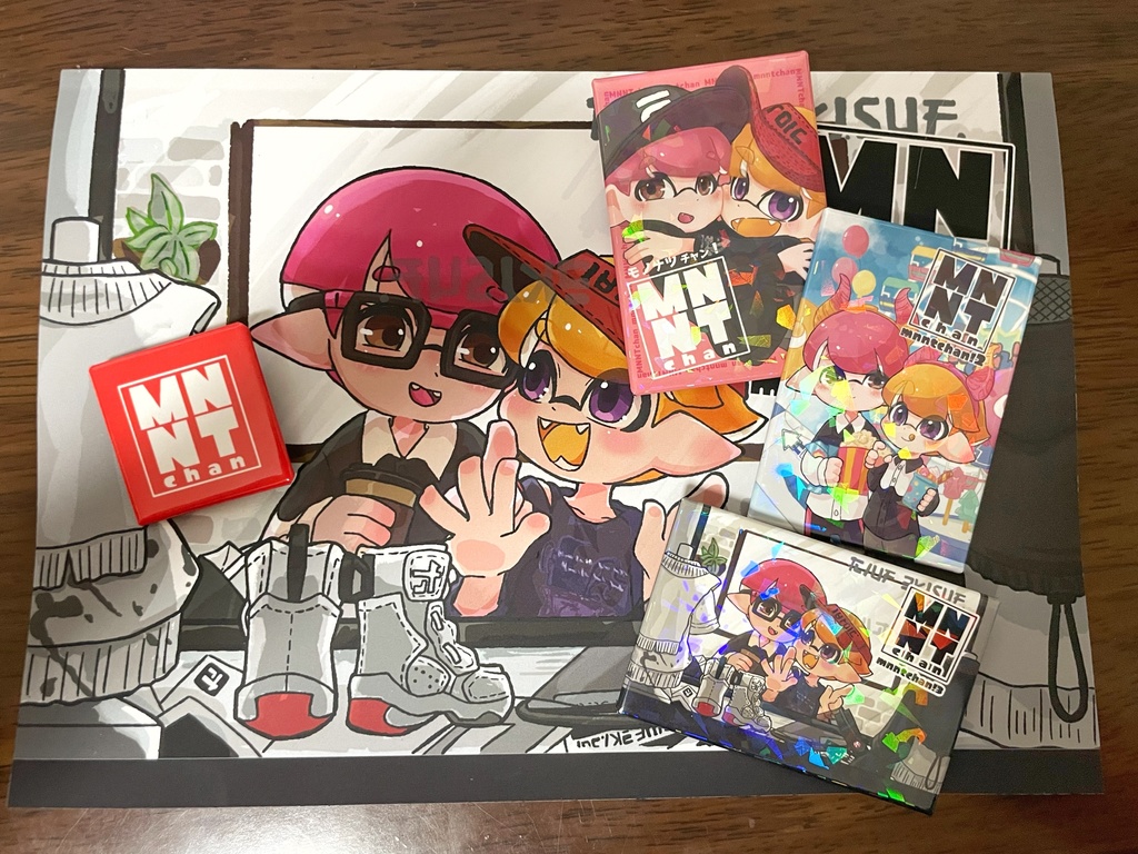 歴代モノナツチャン本andロゴ缶バッジ