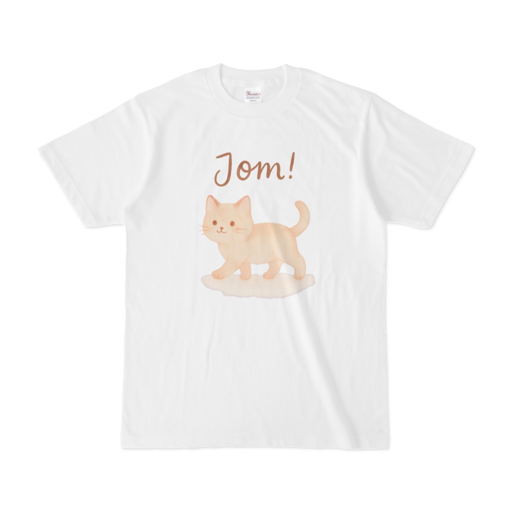 Jom! にゃんこのまったりTシャツ Jom! Cat Tee