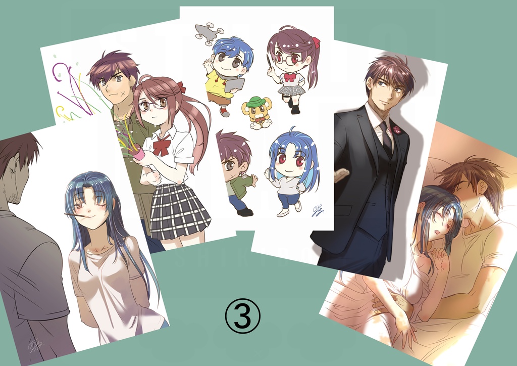 ポストカードセット(5枚組+おまけ1枚)4種