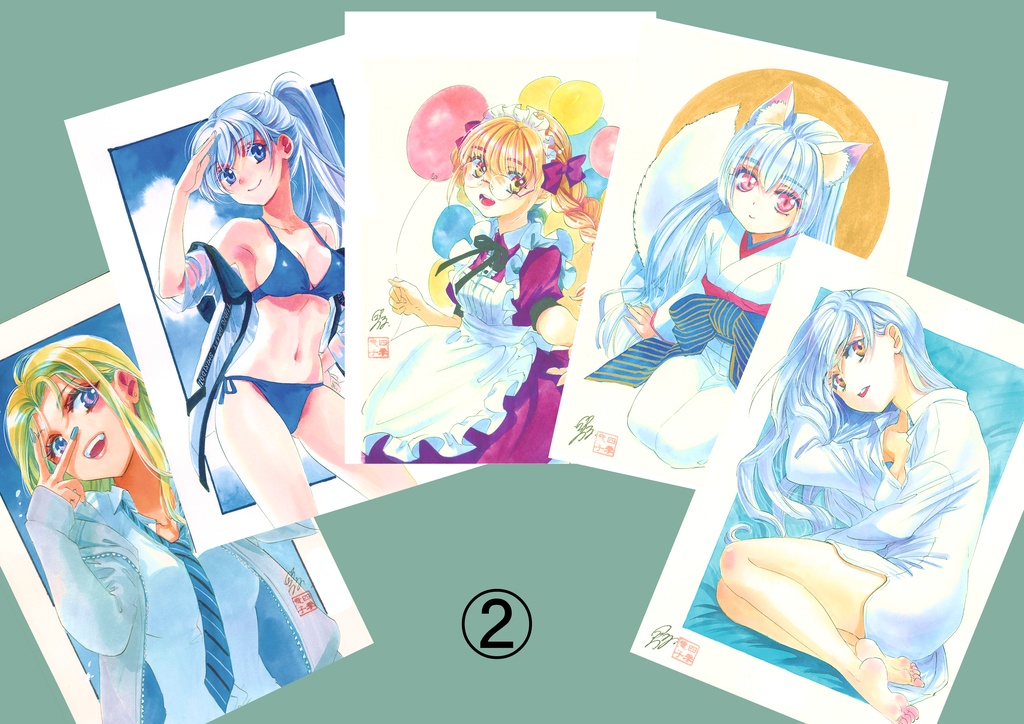 ポストカードセット(5枚組+おまけ1枚)4種