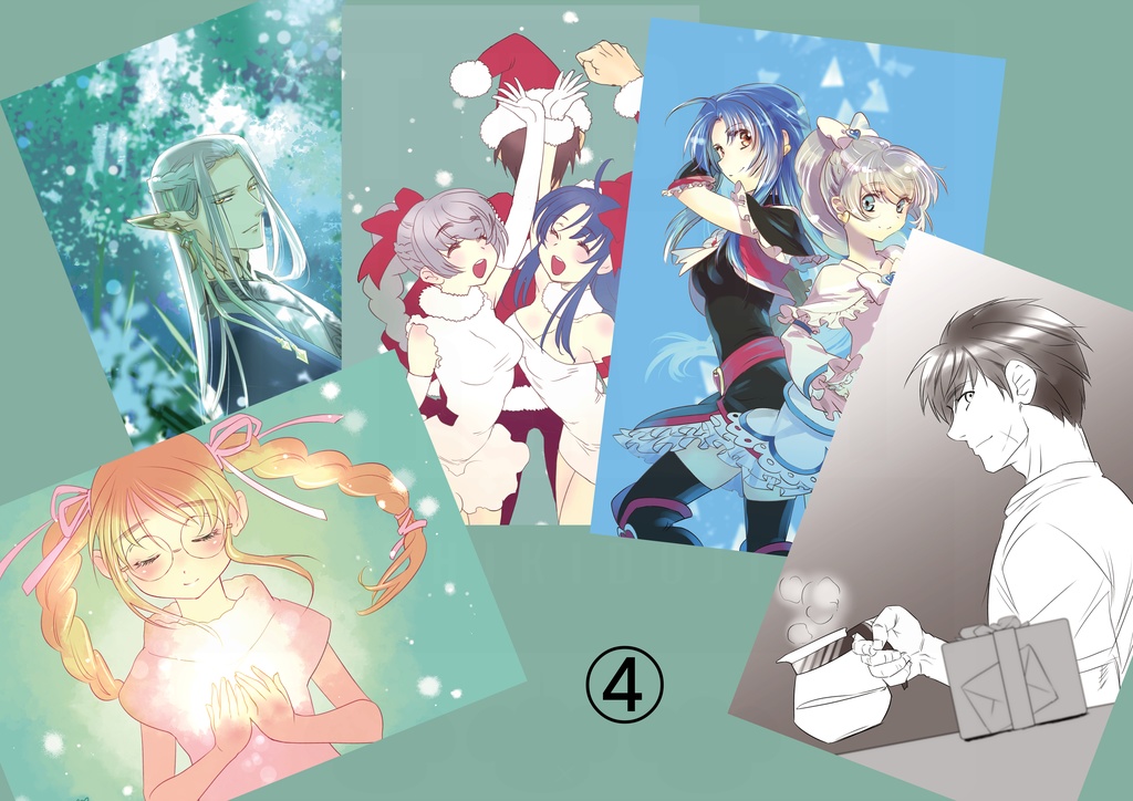 ポストカードセット(5枚組+おまけ1枚)4種