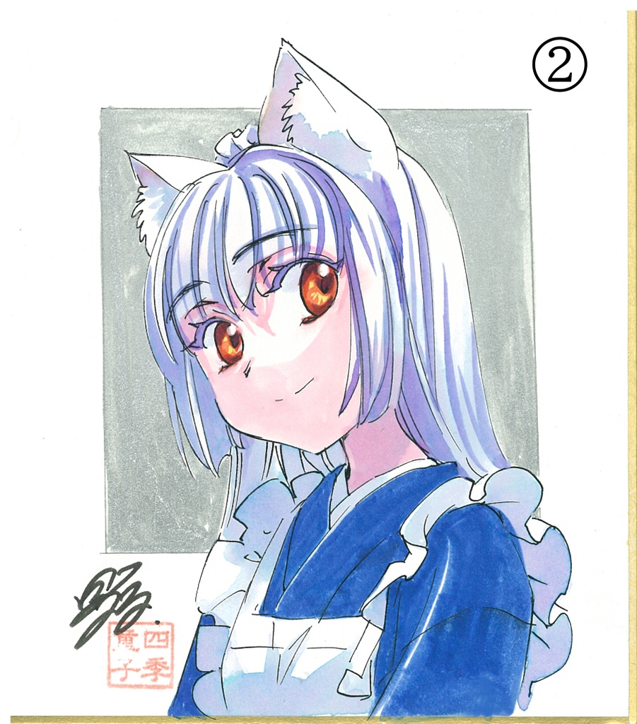 手描きミニ色紙