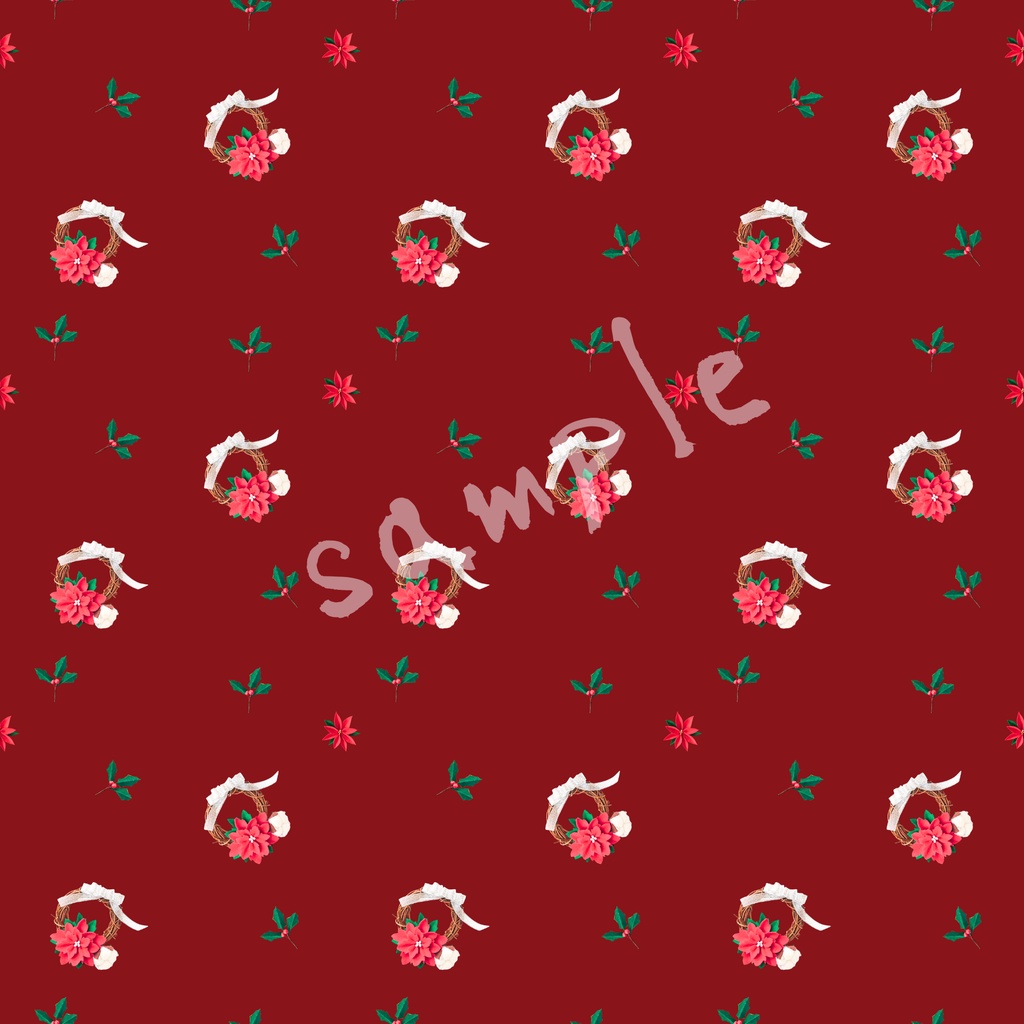 クリスマスデジタルペーパー3枚セット|フェルトから生まれた絵本の世界|雪だるま・水彩・リース