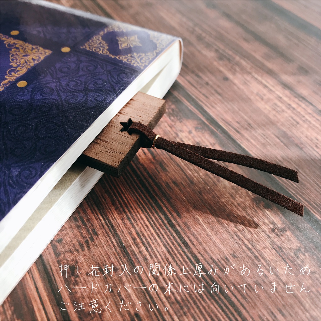 宇宙の植物標本【木製栞】:カスミソウ