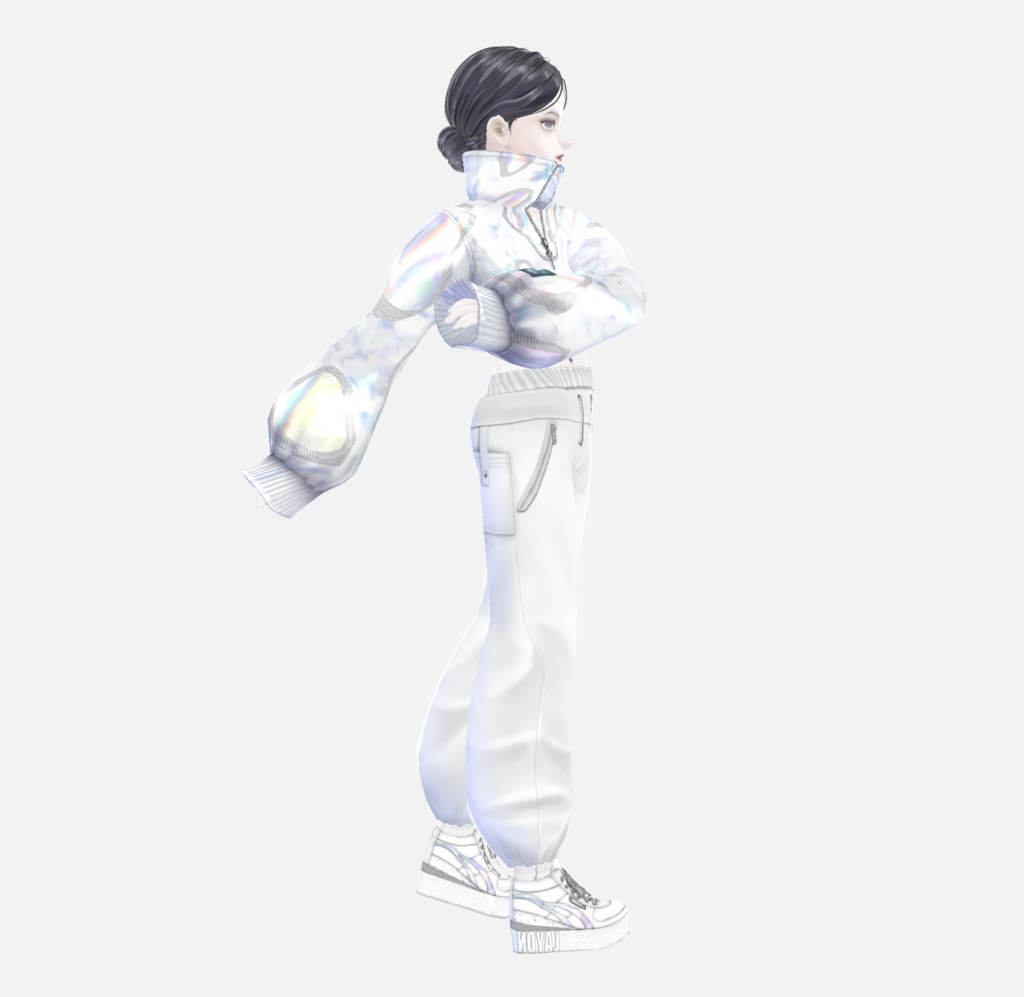 【VRoidテクスチャ】Aurora ZIP Pullover × Jogger Pants × Aurora Sneakers #LAYON服。#LAYONコーデ