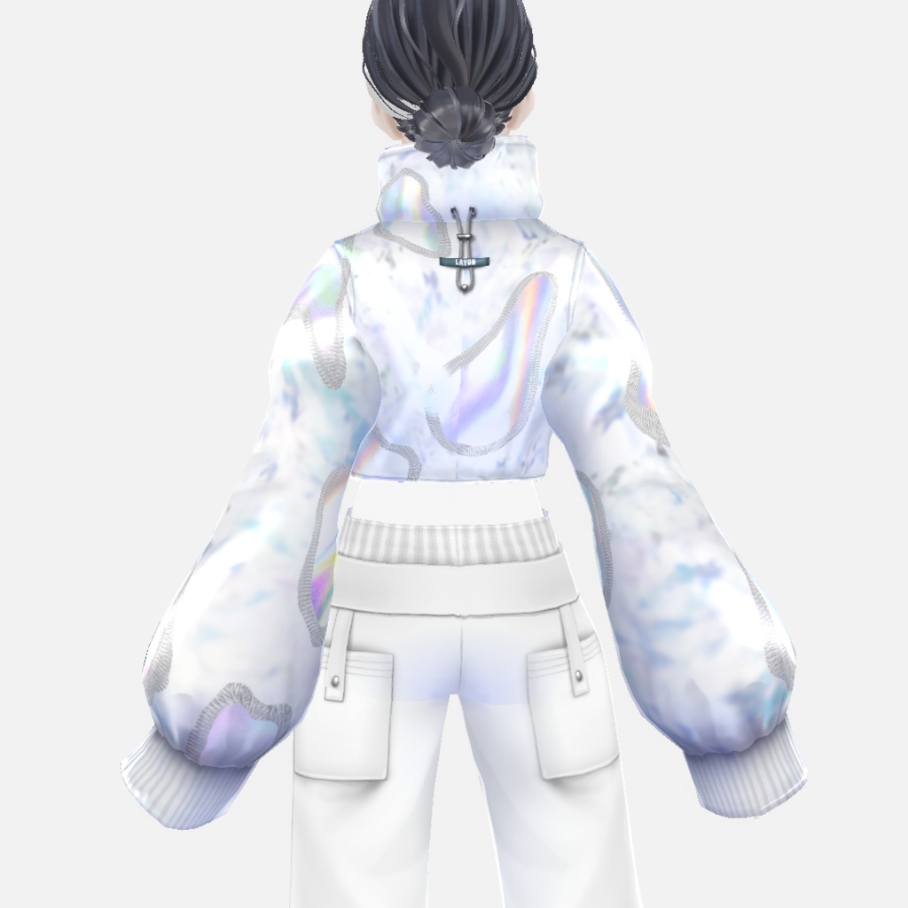 【VRoidテクスチャ】Aurora ZIP Pullover × Jogger Pants × Aurora Sneakers #LAYON服。#LAYONコーデ