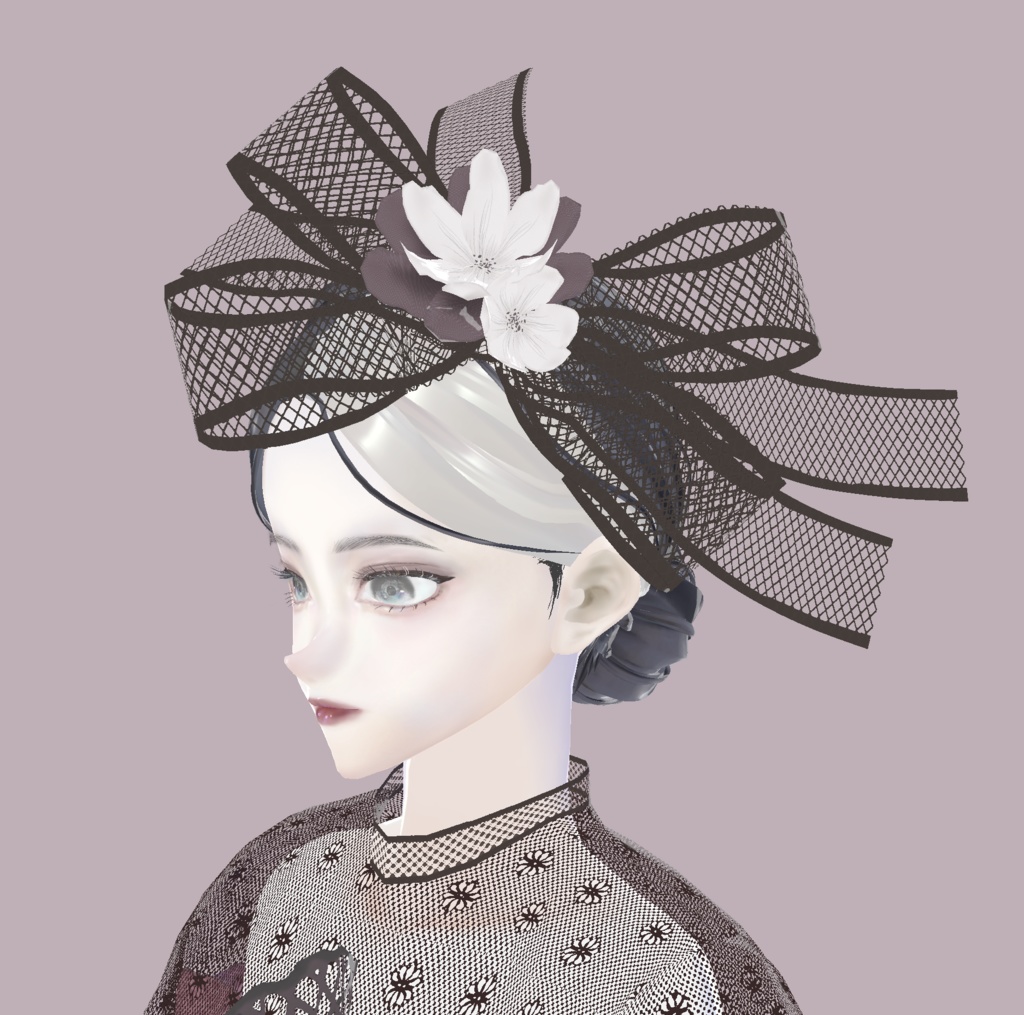 【VRoidテクスチャ】 Lace Blouse SET #LAYON服。#LAYONコーデ