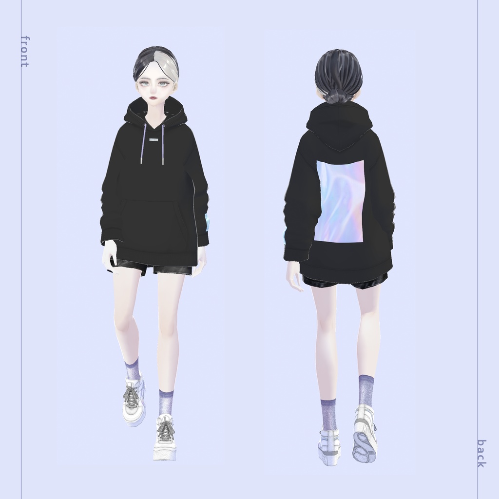 【無料:VRoidテクスチャ】 Thanks Aurora Hoodie #LAYON服。#LAYONコーデ