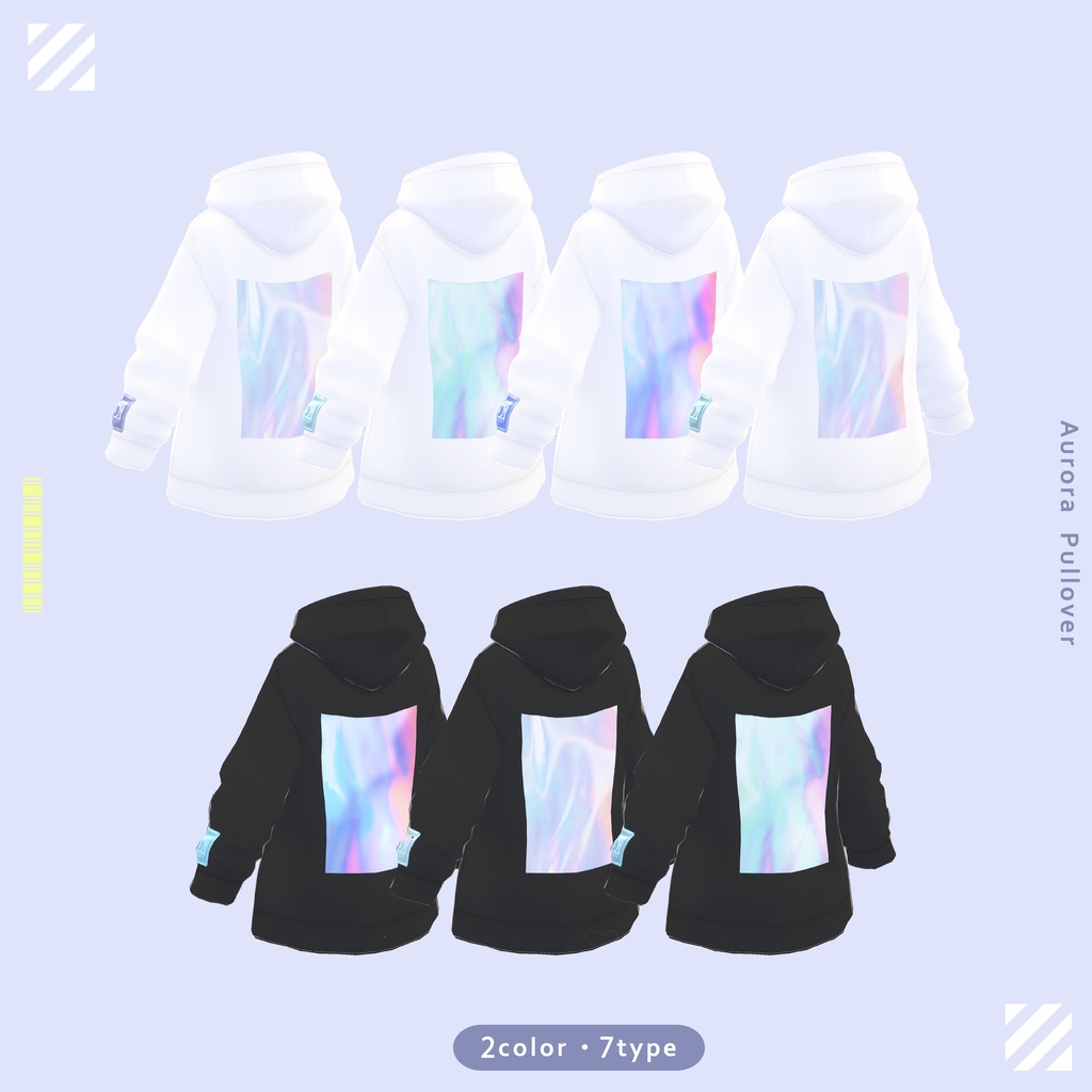 【無料:VRoidテクスチャ】 Thanks Aurora Hoodie #LAYON服。#LAYONコーデ