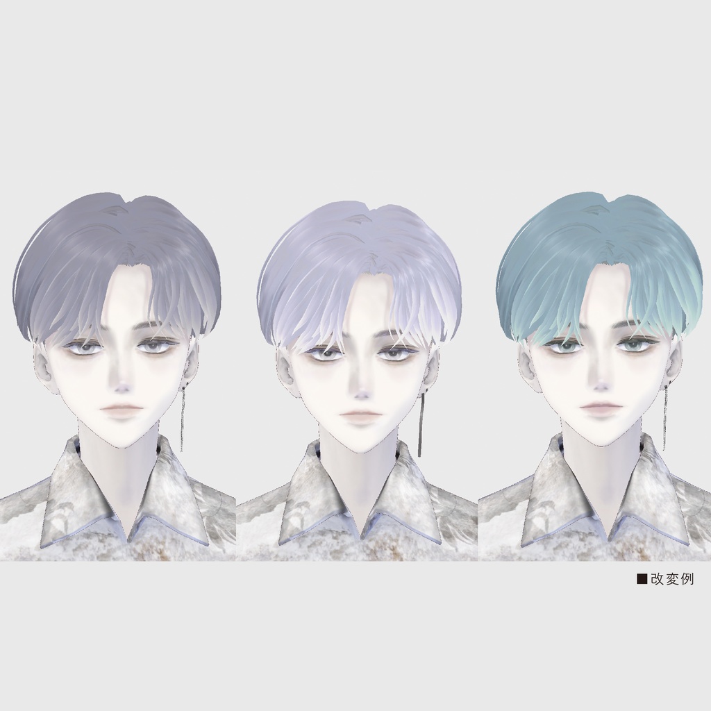 【VRoid】メンズフェイス・センターパートヘアプリセット #LAYON服。#LAYONコーデ