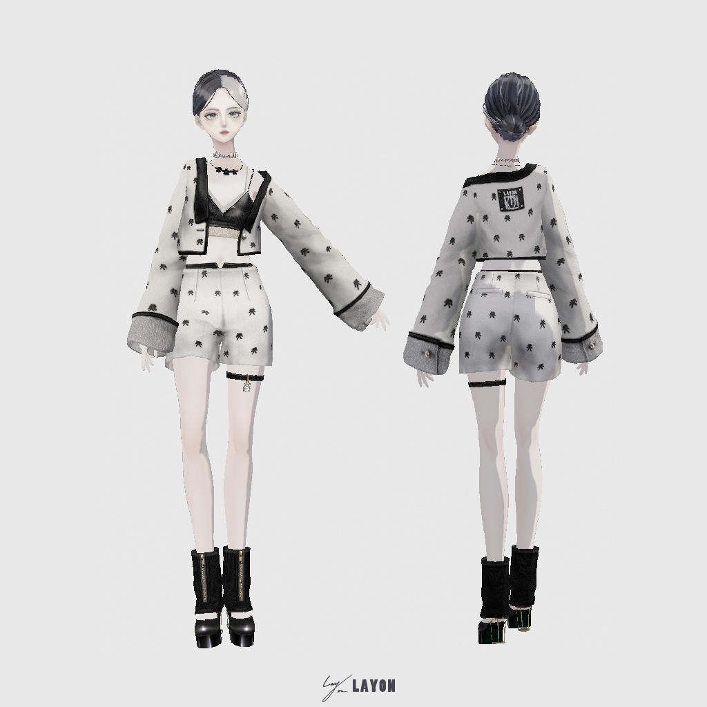 【VRoid】Embroidery SET UP #LAYON服。#LAYONコーデ