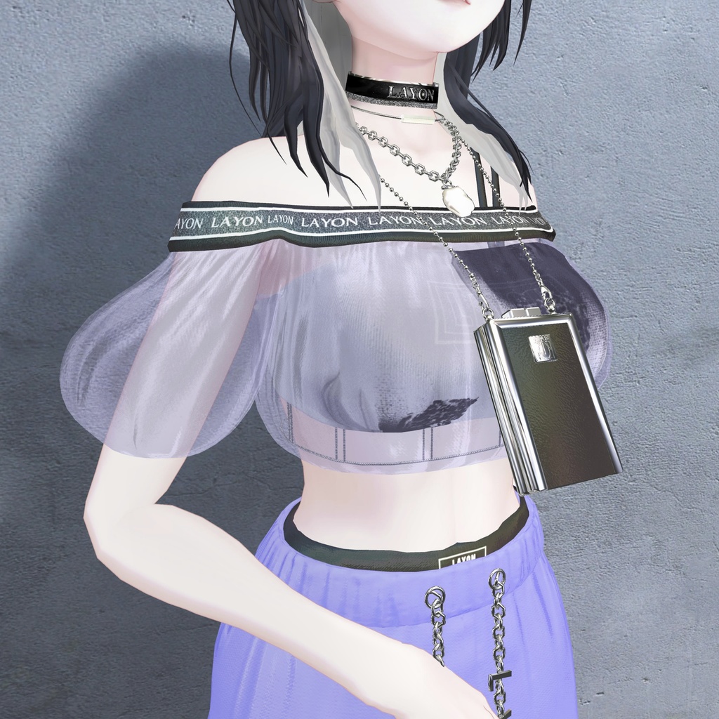 【3D】Airy puff top & Layered pants Set(森羅/萌/Grus/桔梗対応) #LAYON服。#LAYONコーデ