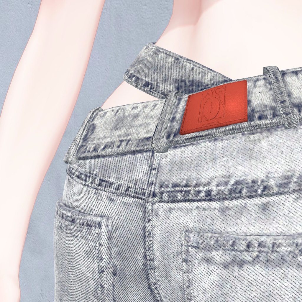 【3D】Mini T-shirts×Denim pants Set (森羅/萌/Grus/Weil/水瀬/ラシューシャ対応) #LAYON服。#LAYONコーデ