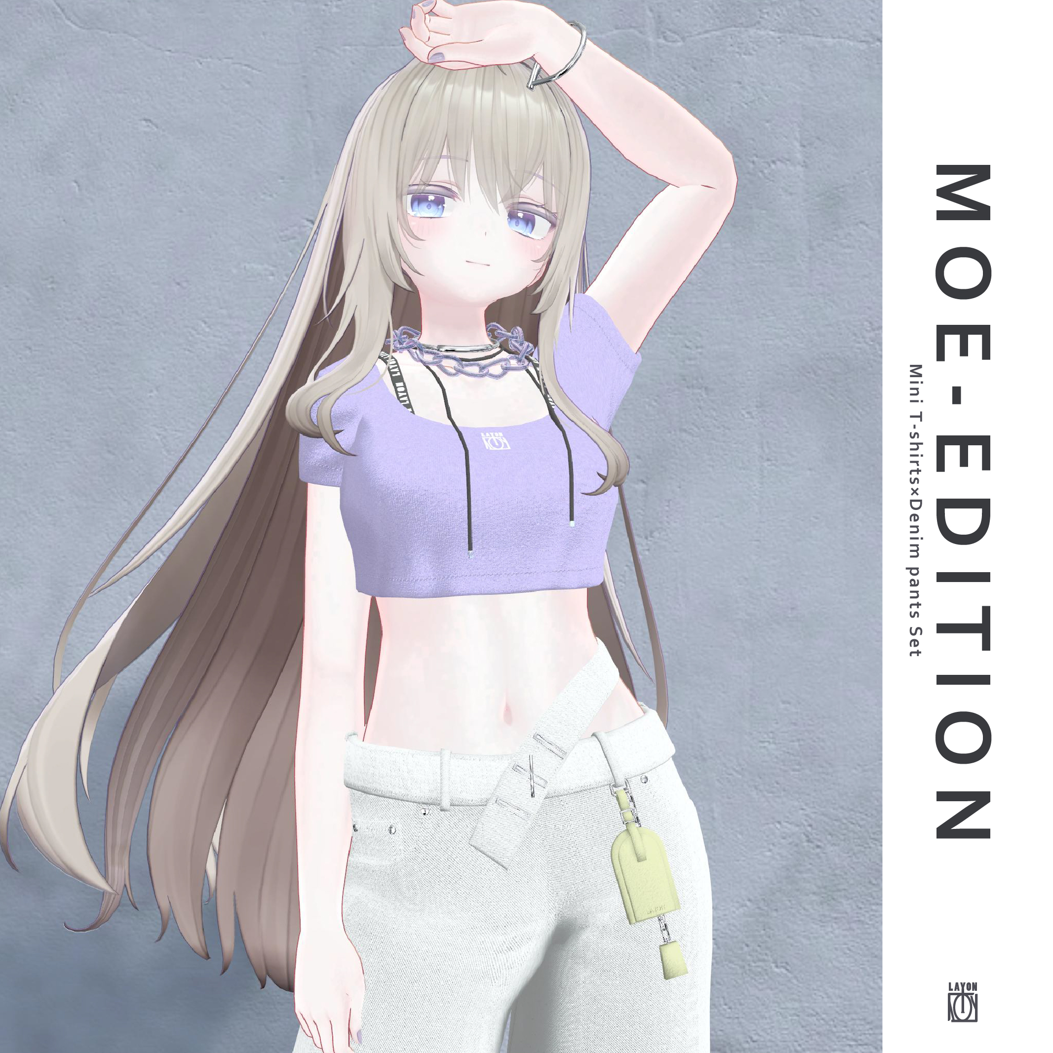 Layon Mini 【3D】Mini T-shirts×Denim pants Set (森羅/萌/Grus/Weil/水瀬/ラシューシャ対応) #LAYON服 ...