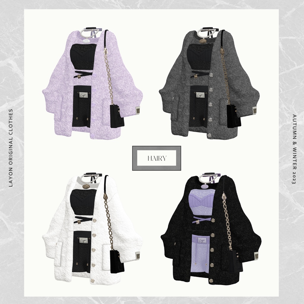 【3D】Lots of KNITs ! (森羅/マヌカ/萌/桔梗/Lapwing/ラシューシャ/珀杏対応) #LAYON服。#LAYONコーデ