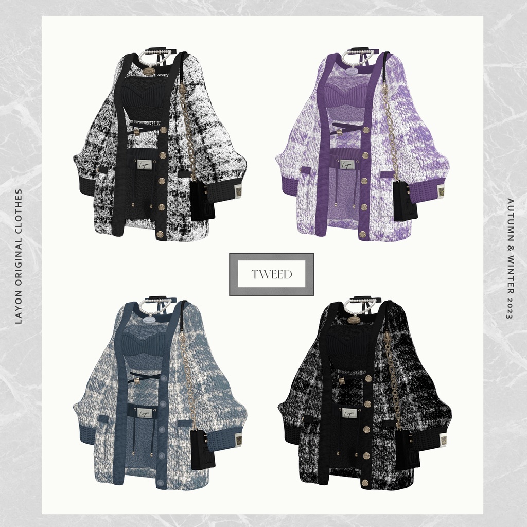 【3D】Lots of KNITs ! (森羅/マヌカ/萌/桔梗/Lapwing/ラシューシャ/珀杏対応) #LAYON服。#LAYONコーデ