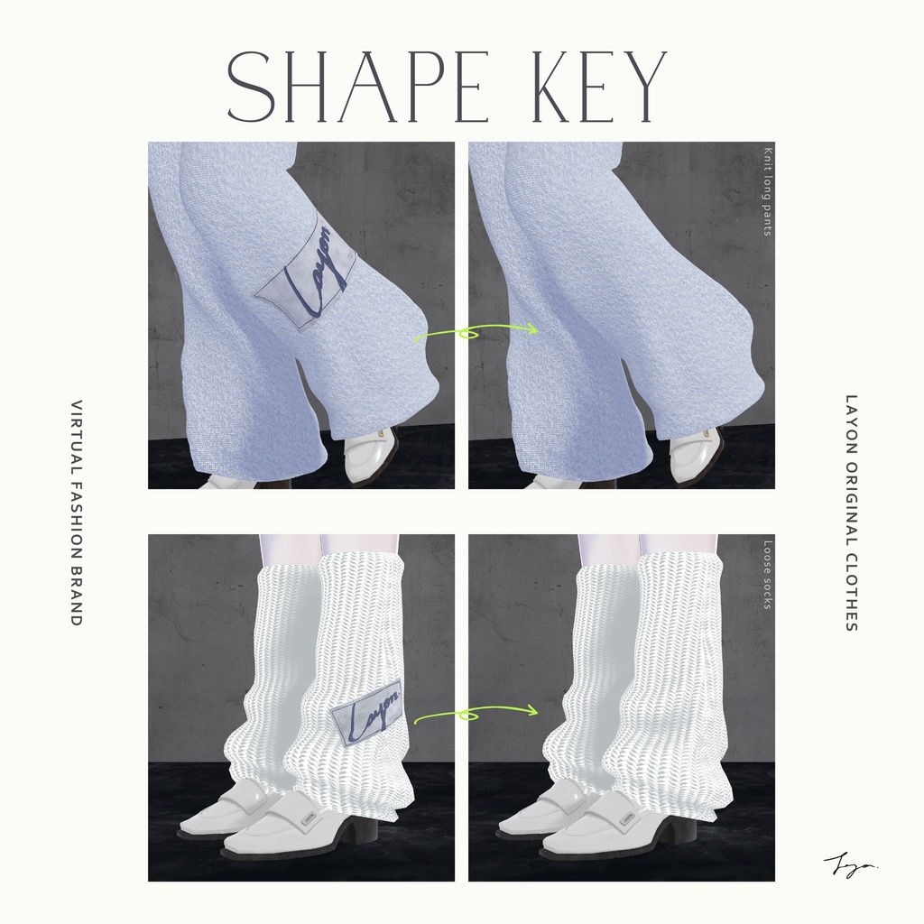 【3D】Lots of KNITs ! (森羅/マヌカ/萌/桔梗/Lapwing/ラシューシャ/珀杏対応) #LAYON服。#LAYONコーデ