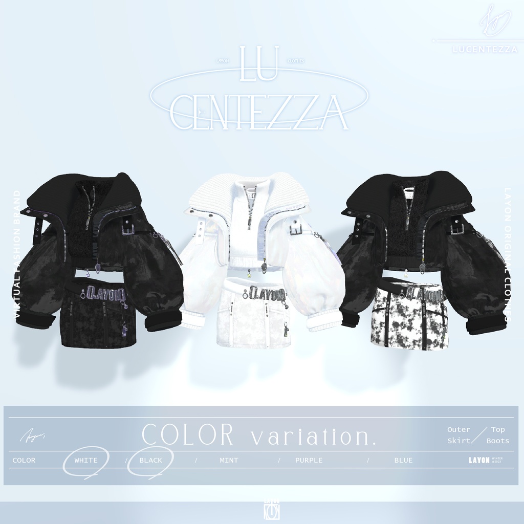 【3D】LUCENTEZZA (森羅/マヌカ/萌/Lapwing/ラシューシャ対応) #LAYON服。#LAYONコーデ