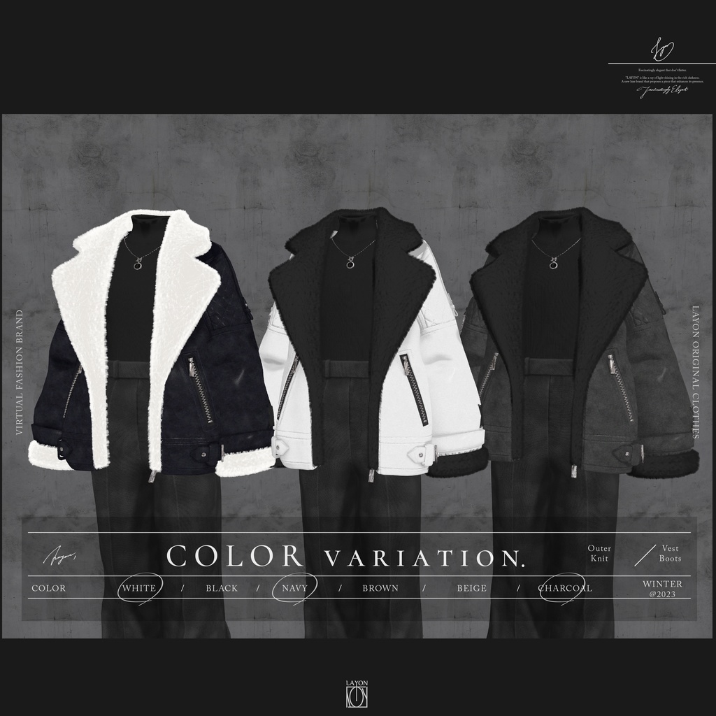 【3D】STUNING -HOMME- (水瀬対応) #LAYON服。#LAYONコーデ