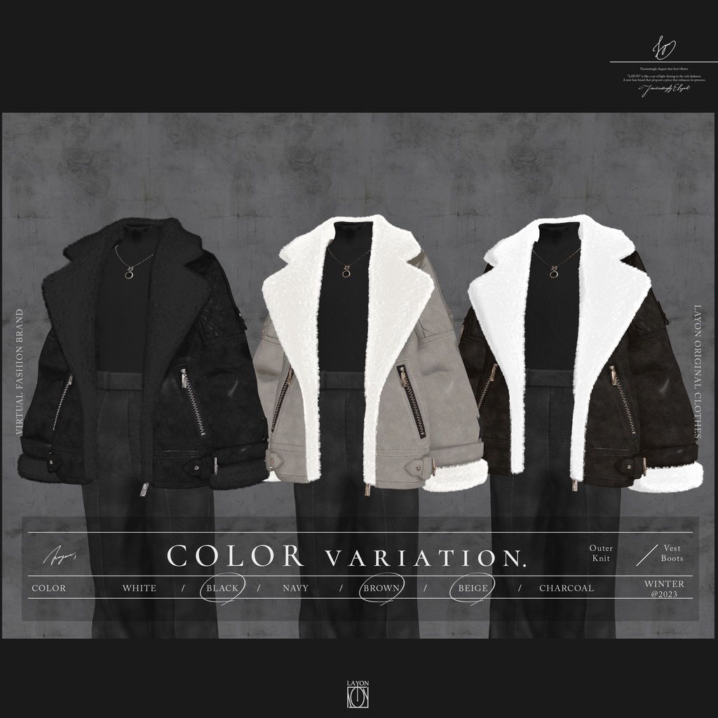 【3D】STUNING -HOMME- (水瀬対応) #LAYON服。#LAYONコーデ