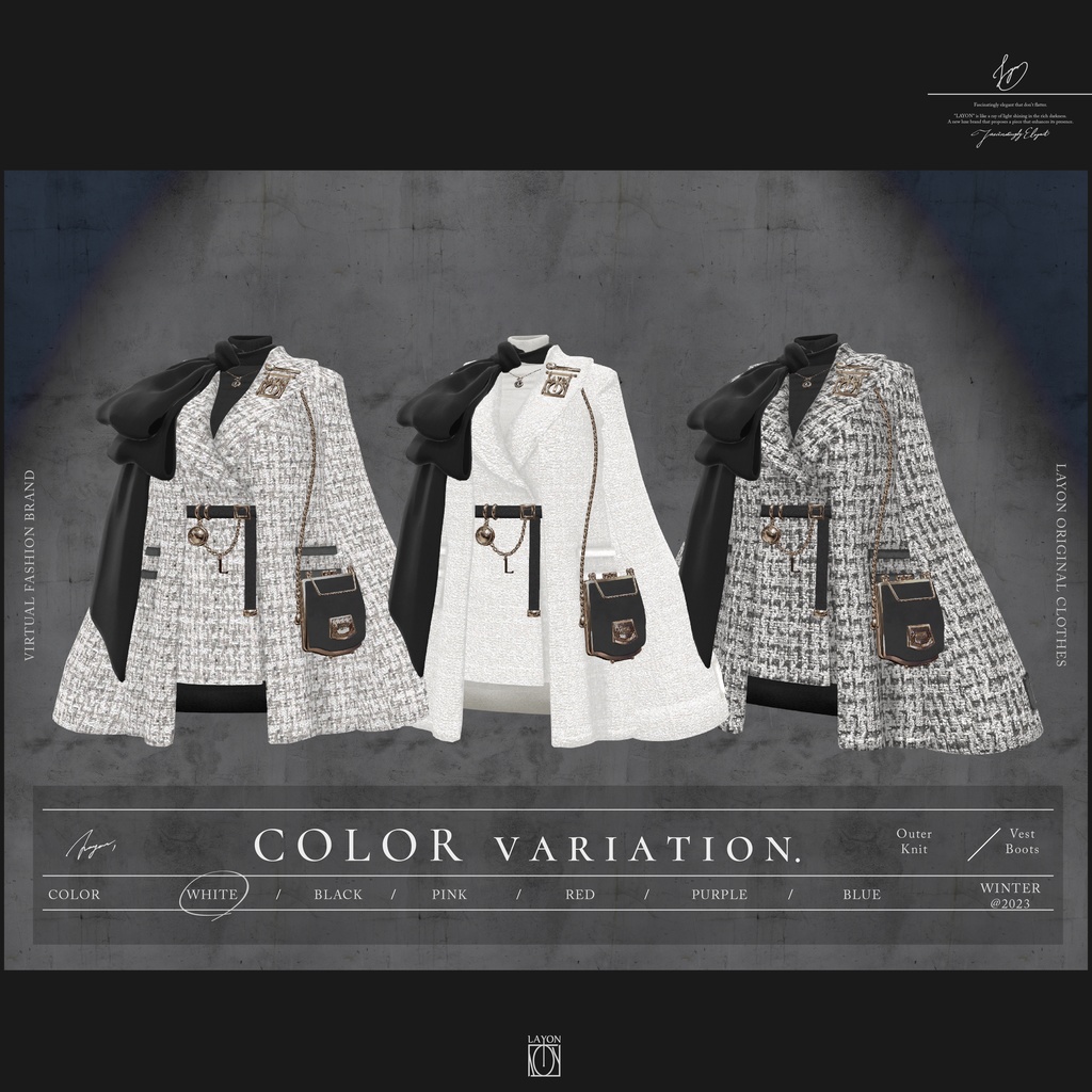 【3D】STUNING (森羅/マヌカ/萌/セレスティア/ラシューシャ/桔梗/Lapwwing/Grus/Weil対応) #LAYON服。#LAYONコーデ