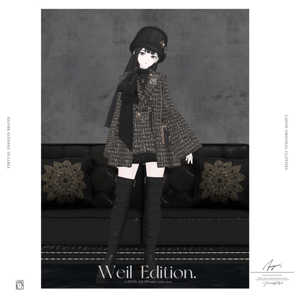 【3D】STUNING (森羅/マヌカ/萌/セレスティア/ラシューシャ/桔梗/Lapwwing/Grus/Weil対応) #LAYON服。#LAYONコーデ