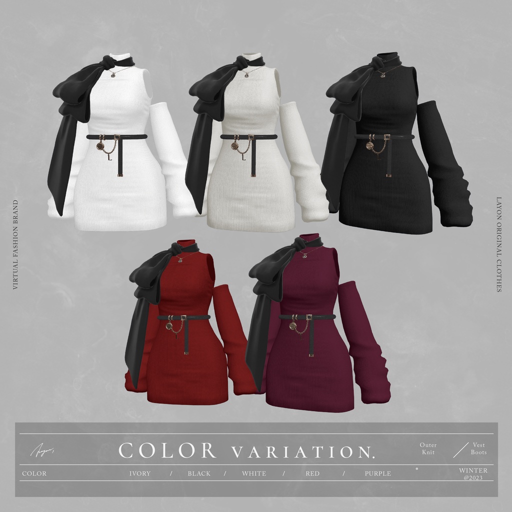 【3D】STUNING (森羅/マヌカ/萌/セレスティア/ラシューシャ/桔梗/Lapwwing/Grus/Weil対応) #LAYON服。#LAYONコーデ