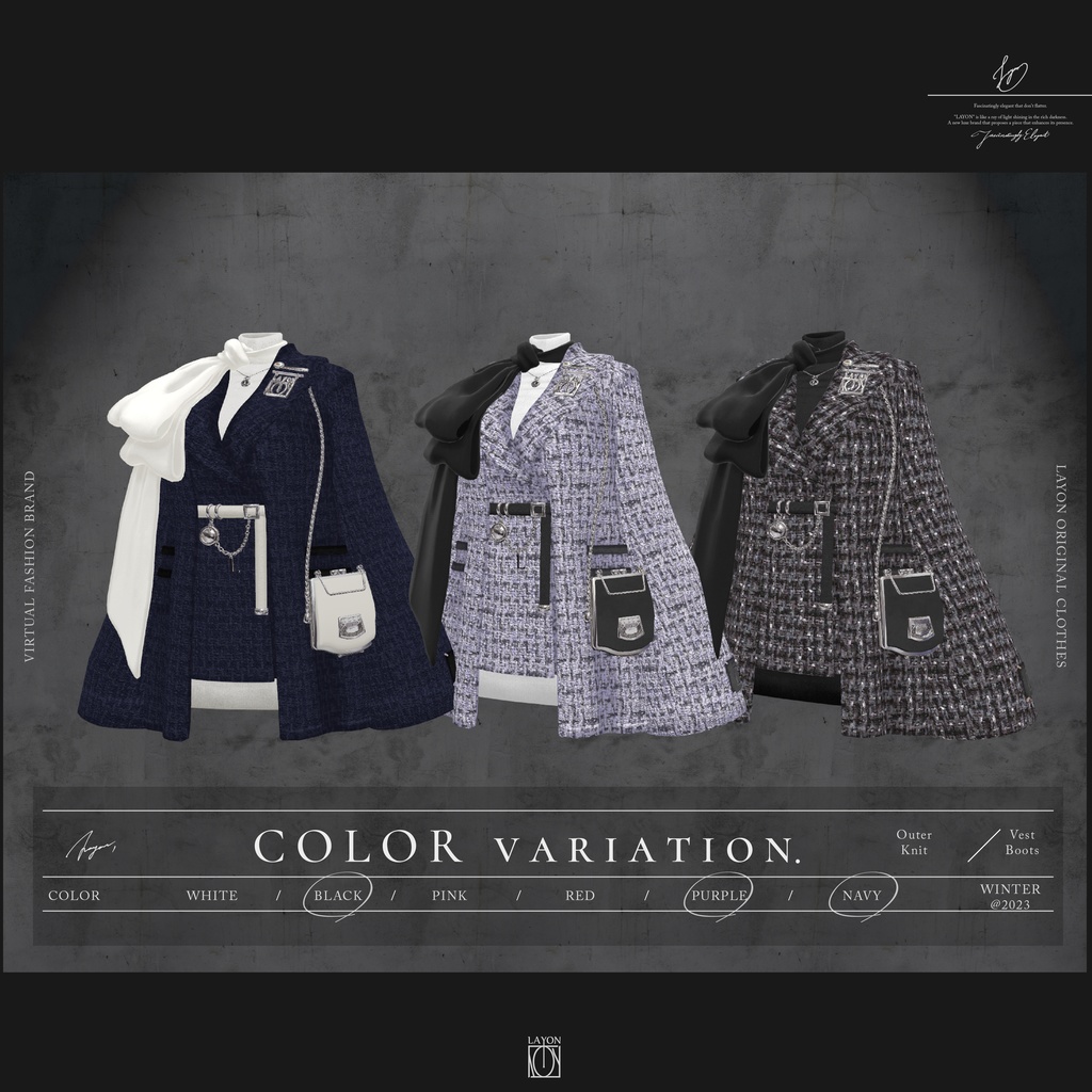 【3D】STUNING (森羅/マヌカ/萌/セレスティア/ラシューシャ/桔梗/Lapwwing/Grus/Weil対応) #LAYON服。#LAYONコーデ