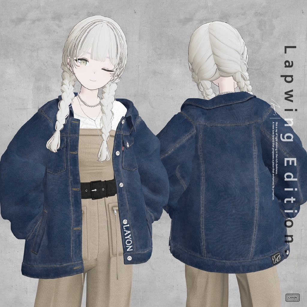 【3D】J-F Over Jacket (森羅/マヌカ/萌/ラシューシャ/桔梗/Lapwing/水瀬 セミ対応) #LAYON服。#LAYONコーデ