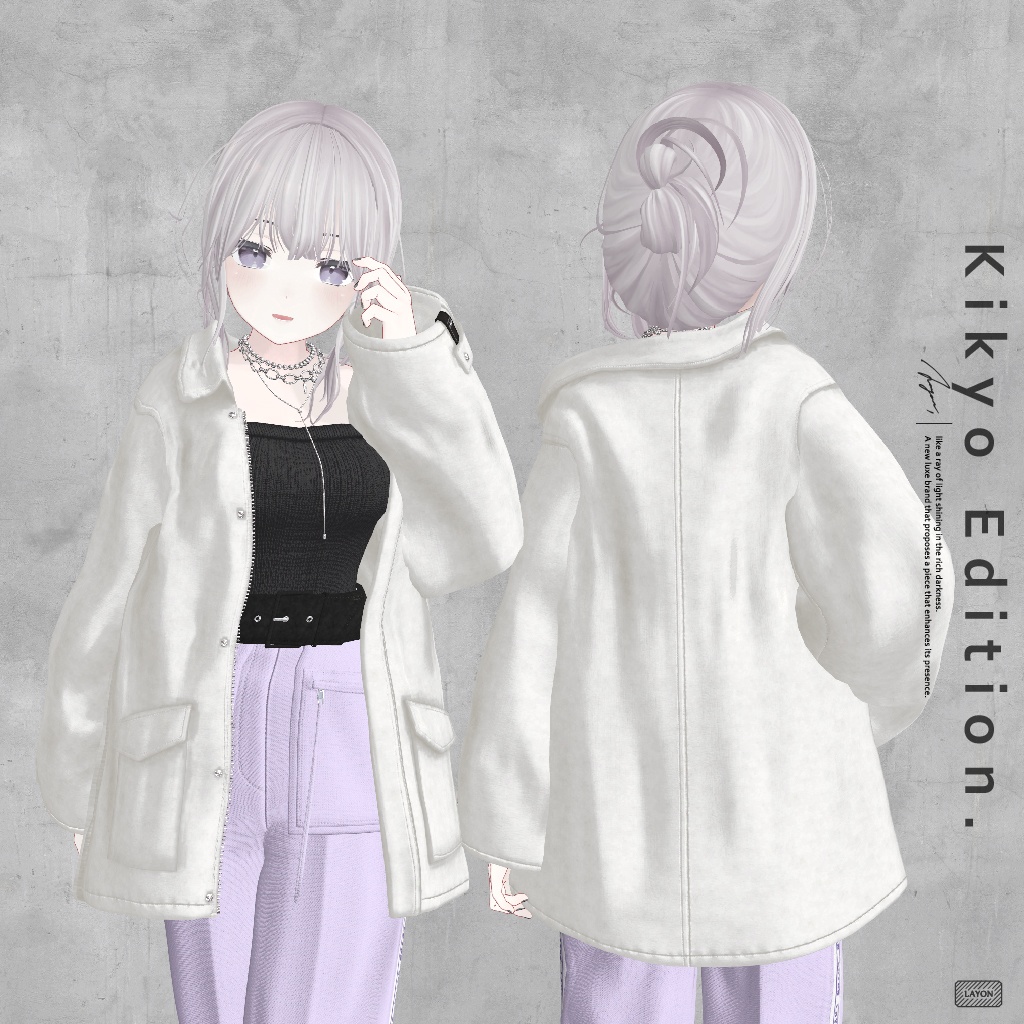 【3D】J-F Over Jacket (森羅/マヌカ/萌/ラシューシャ/桔梗/Lapwing/水瀬 セミ対応) #LAYON服。#LAYONコーデ