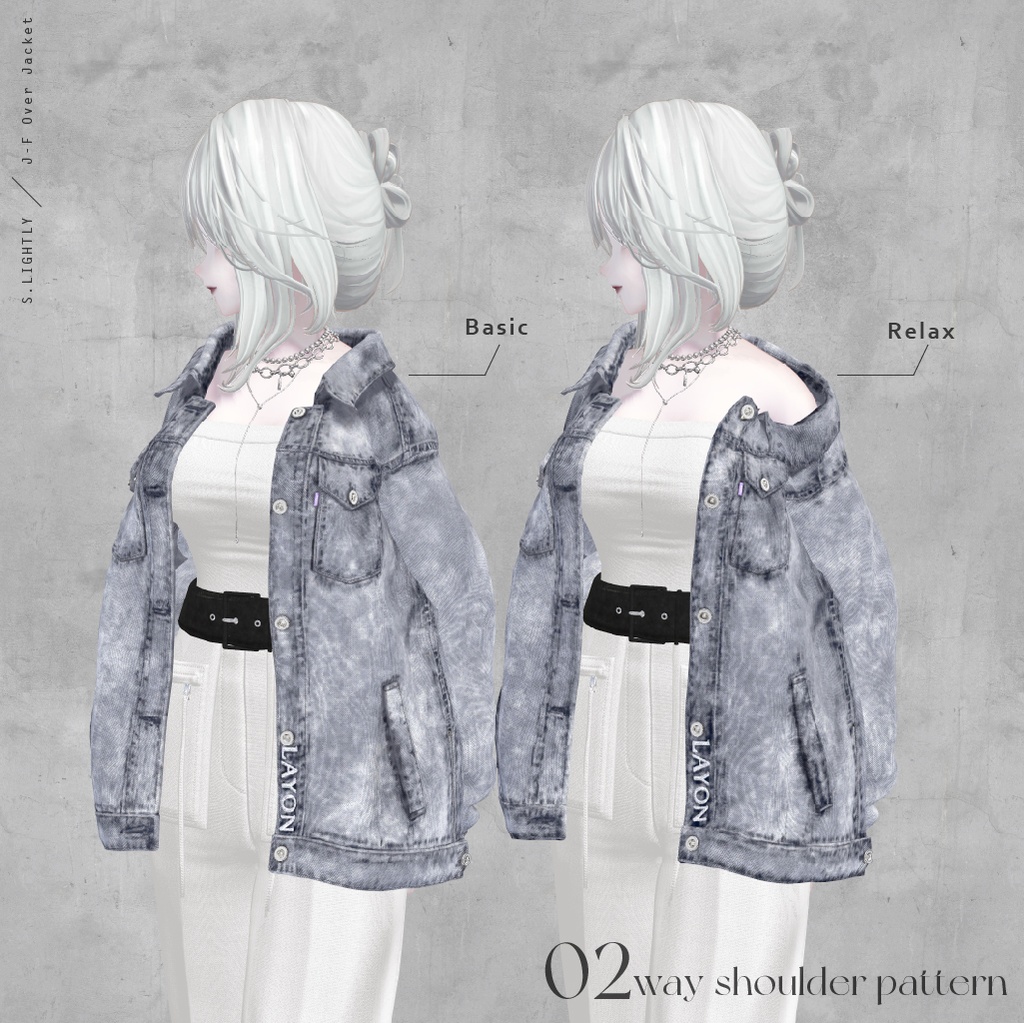 【3D】J-F Over Jacket (森羅/マヌカ/萌/ラシューシャ/桔梗/Lapwing/水瀬 セミ対応) #LAYON服。#LAYONコーデ