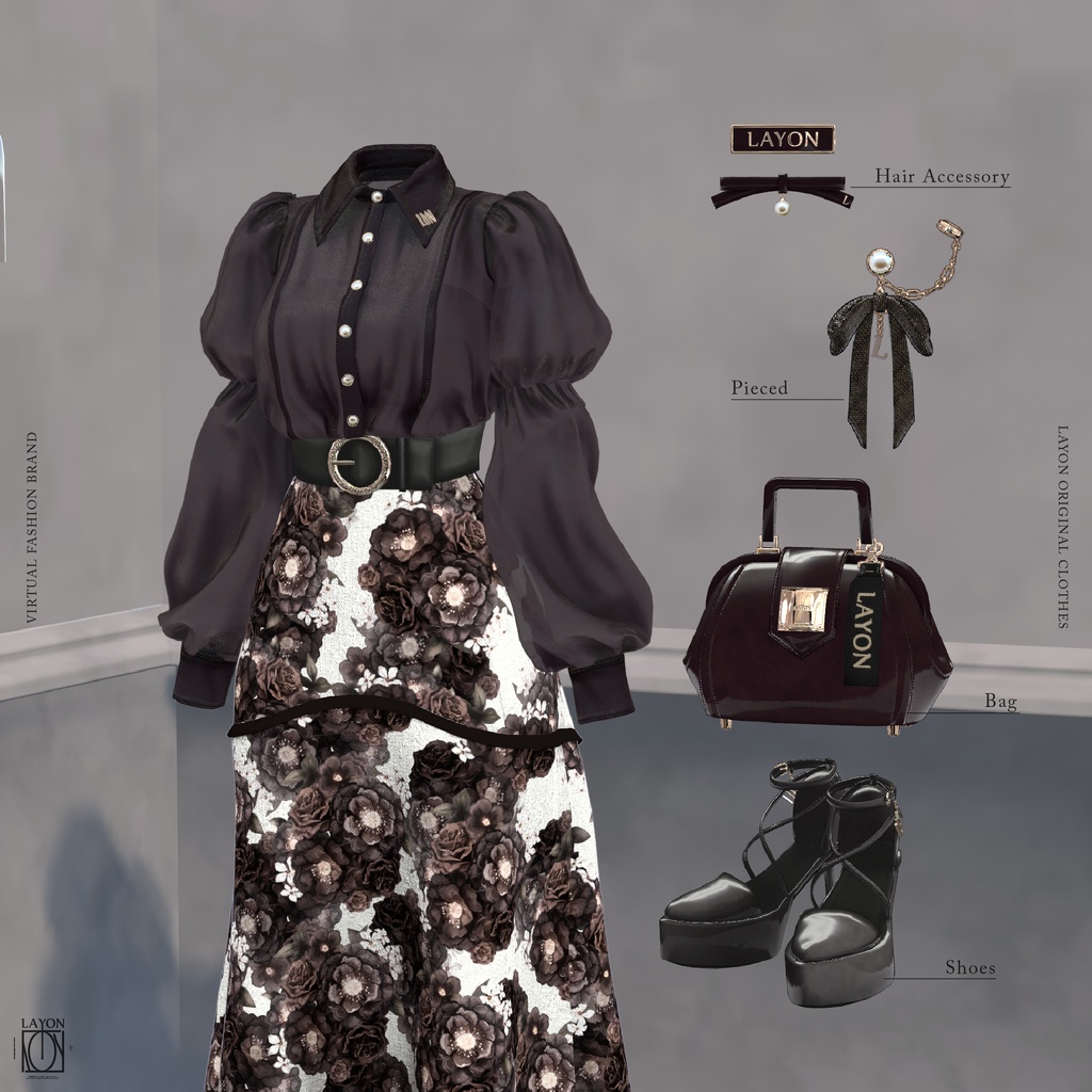 【3D】Noble Liberty (森羅/マヌカ/ラシューシャ/萌/桔梗/Lapwing/セレスティア/Sio対応) #LAYON服 #LAYONコーデ