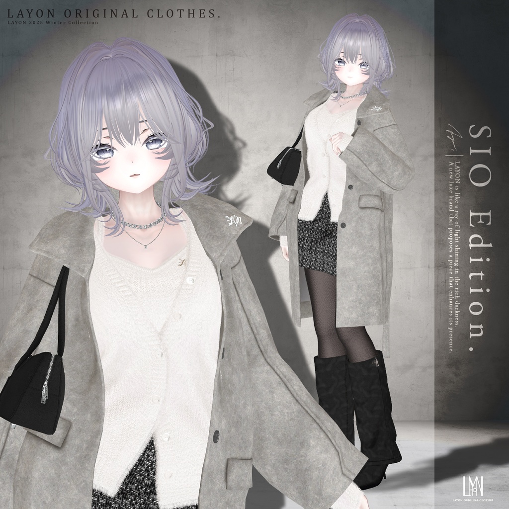 【3D】WHITE DUSK (森羅/しなの/愛莉/マヌカ/桔梗/Lapwing/Sio対応) #LAYON服 #LAYONコーデ