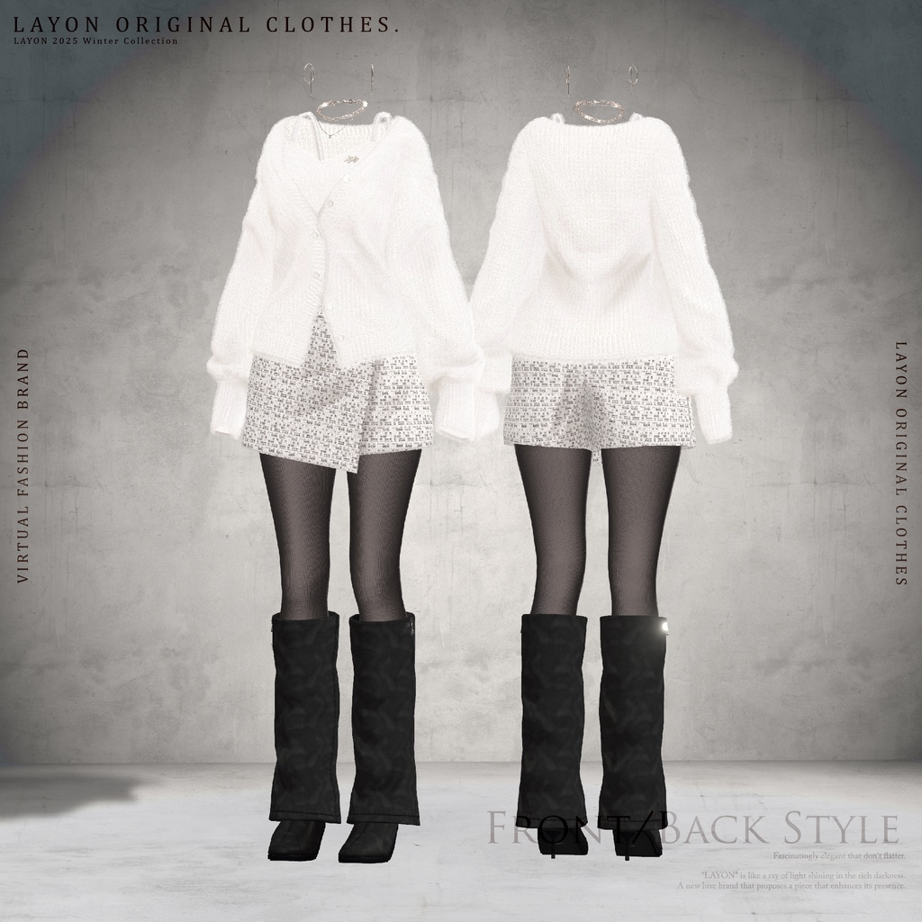 【3D】WHITE DUSK (森羅/しなの/愛莉/マヌカ/桔梗/Lapwing/Sio対応) #LAYON服 #LAYONコーデ