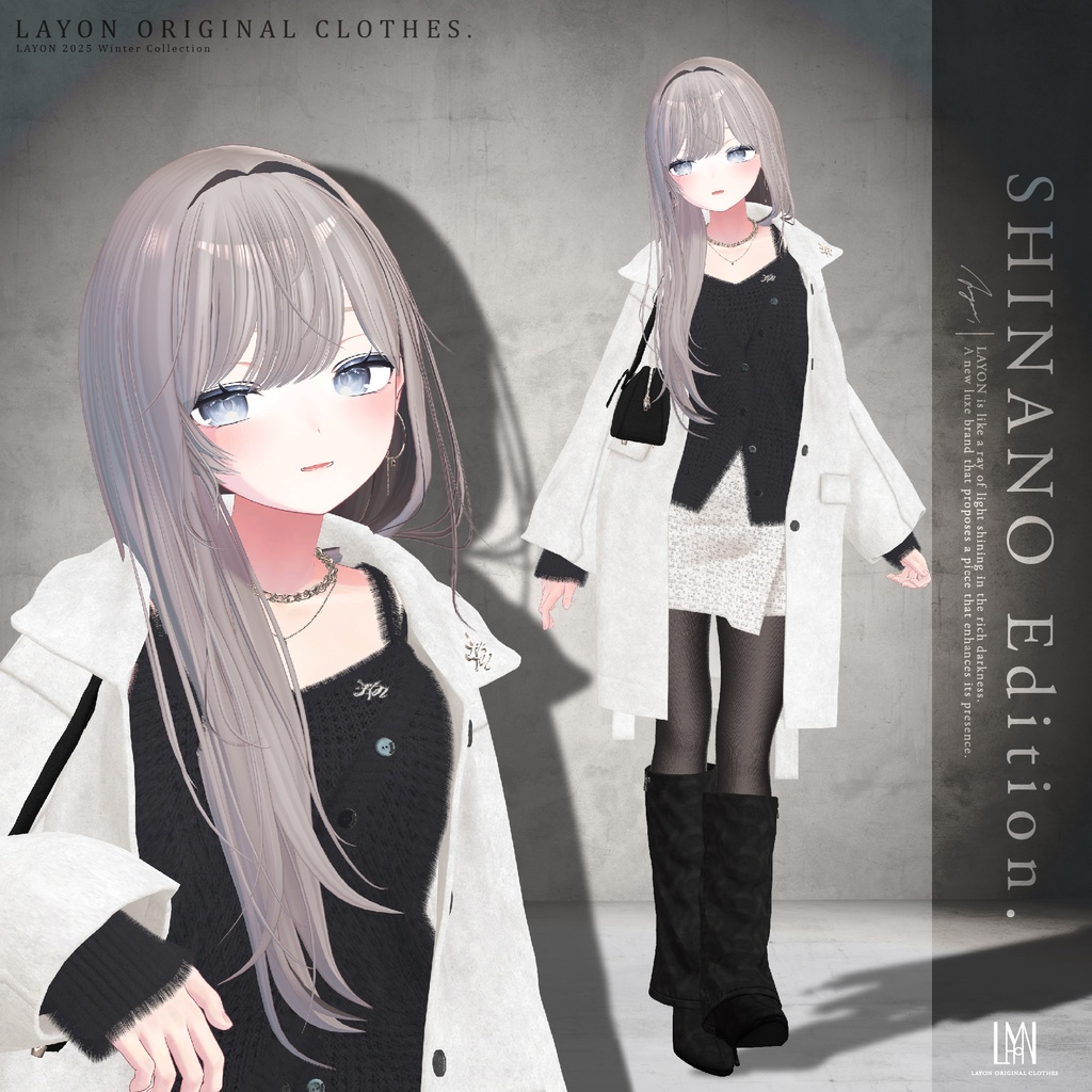 【3D】WHITE DUSK (森羅/しなの/愛莉/マヌカ/桔梗/Lapwing/Sio対応) #LAYON服 #LAYONコーデ
