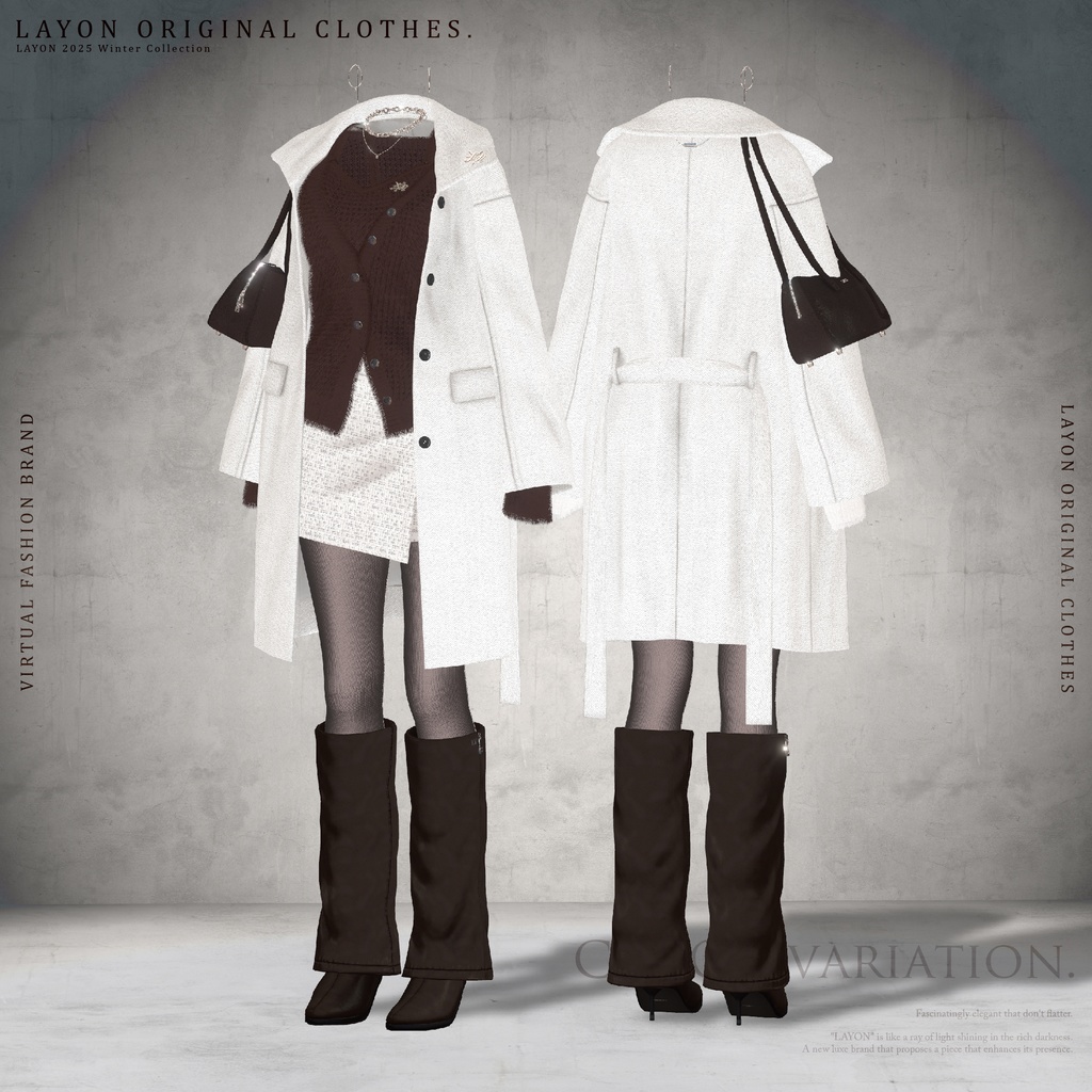 【3D】WHITE DUSK (森羅/しなの/愛莉/マヌカ/桔梗/Lapwing/Sio対応) #LAYON服 #LAYONコーデ