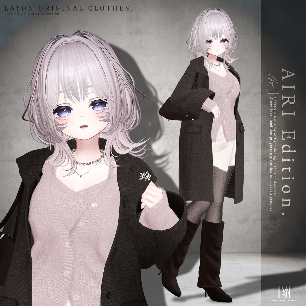 【3D】WHITE DUSK (森羅/しなの/愛莉/マヌカ/桔梗/Lapwing/Sio対応) #LAYON服 #LAYONコーデ