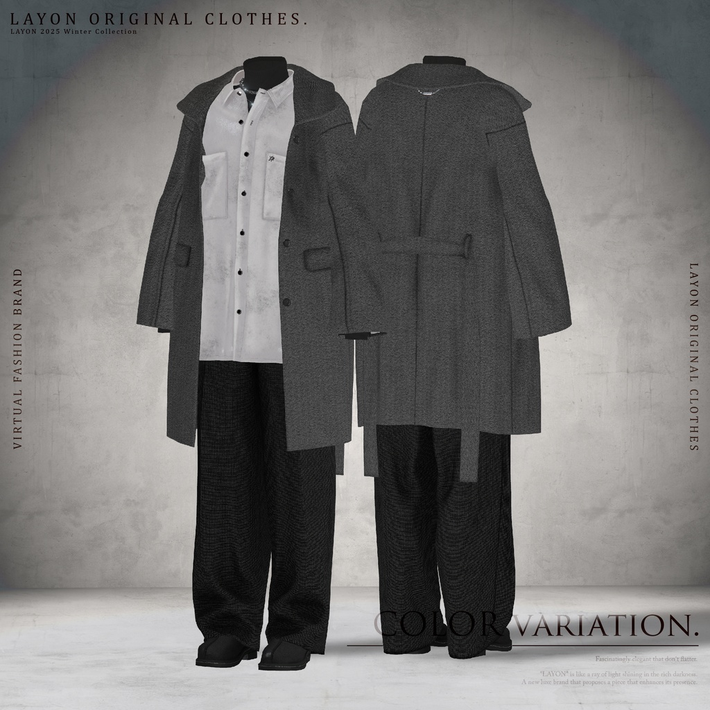 【3D】WHITE DUSK =HOMME= (水瀬/狛乃/ラシューシャ対応) #LAYON服 #LAYONコーデ