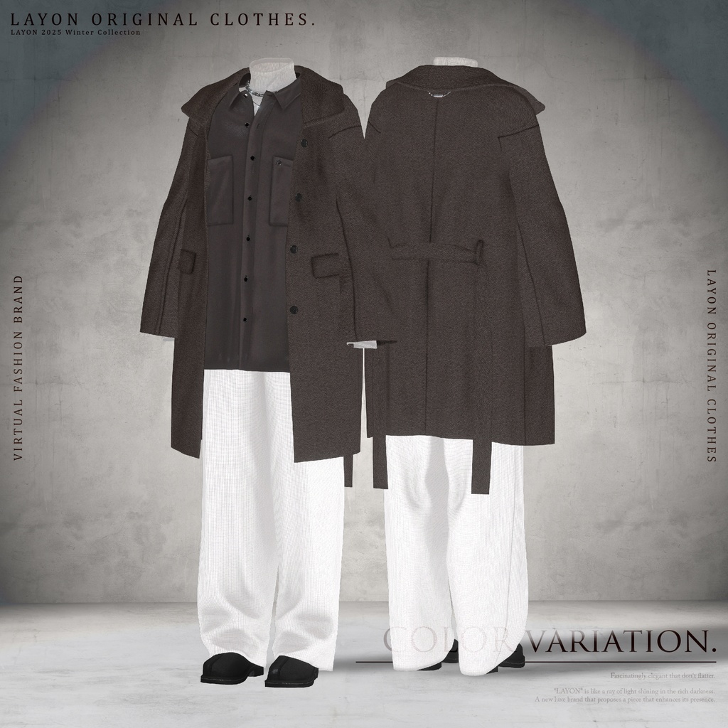 【3D】WHITE DUSK =HOMME= (水瀬/狛乃/ラシューシャ対応) #LAYON服 #LAYONコーデ