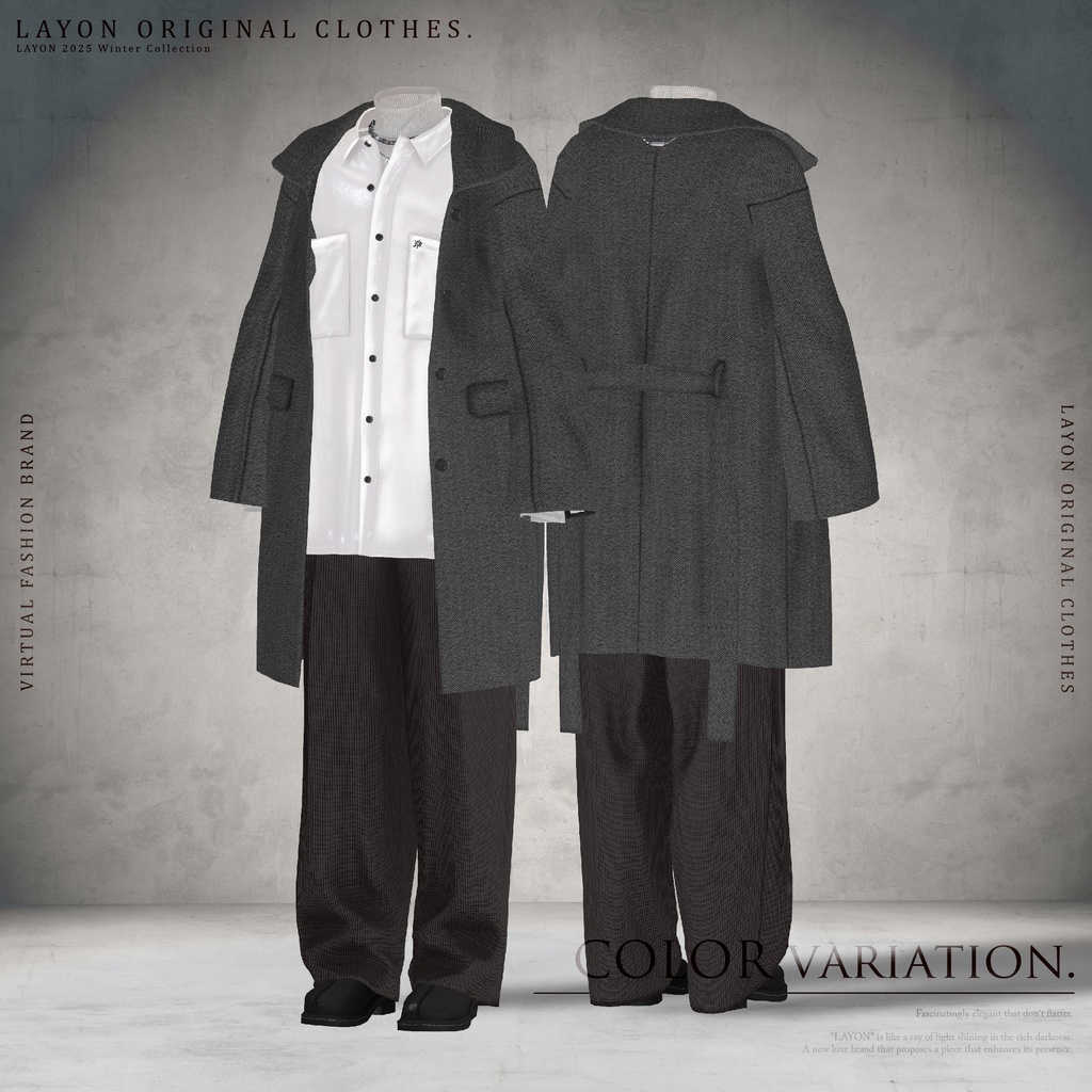 【3D】WHITE DUSK =HOMME= (水瀬/狛乃/ラシューシャ対応) #LAYON服 #LAYONコーデ