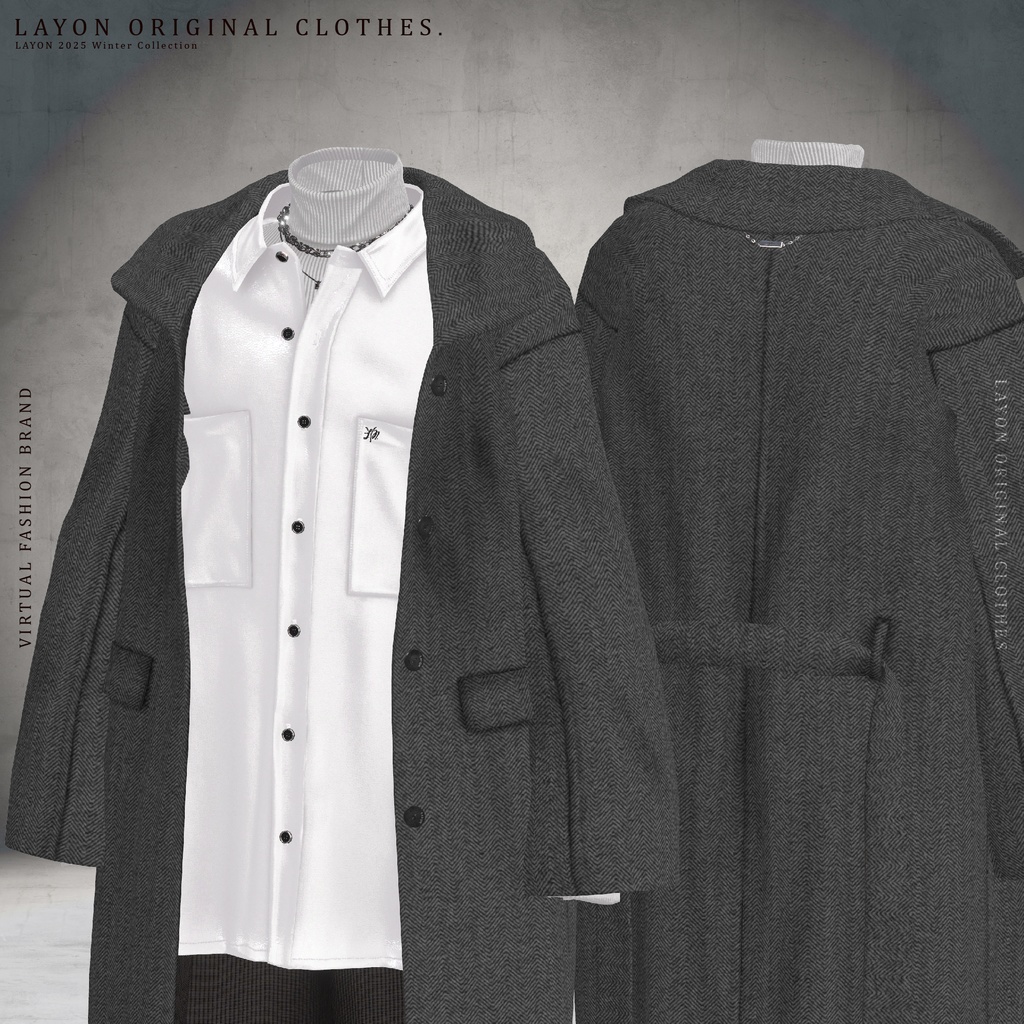 【3D】WHITE DUSK =HOMME= (水瀬/狛乃/ラシューシャ対応) #LAYON服 #LAYONコーデ