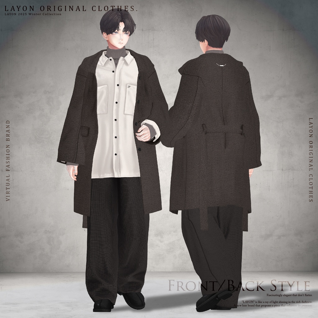【3D】WHITE DUSK =HOMME= (水瀬/狛乃/ラシューシャ対応) #LAYON服 #LAYONコーデ