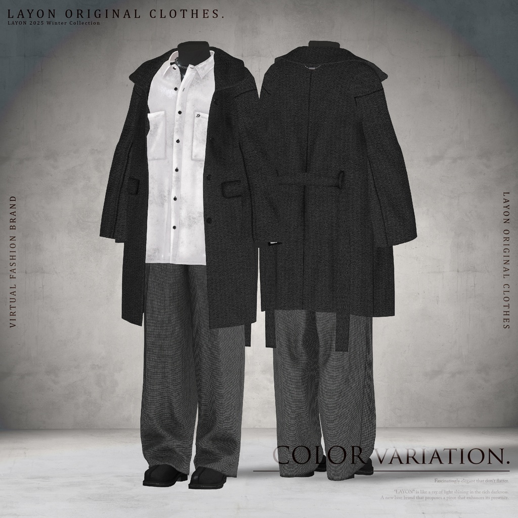 【3D】WHITE DUSK =HOMME= (水瀬/狛乃/ラシューシャ対応) #LAYON服 #LAYONコーデ