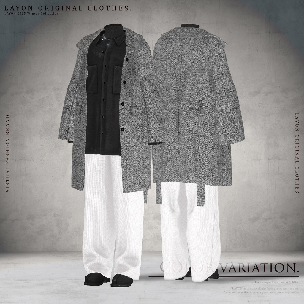 【3D】WHITE DUSK =HOMME= (水瀬/狛乃/ラシューシャ対応) #LAYON服 #LAYONコーデ