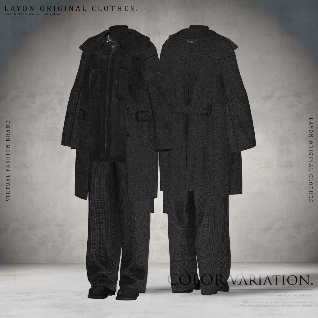 【3D】WHITE DUSK =HOMME= (水瀬/狛乃/ラシューシャ対応) #LAYON服 #LAYONコーデ