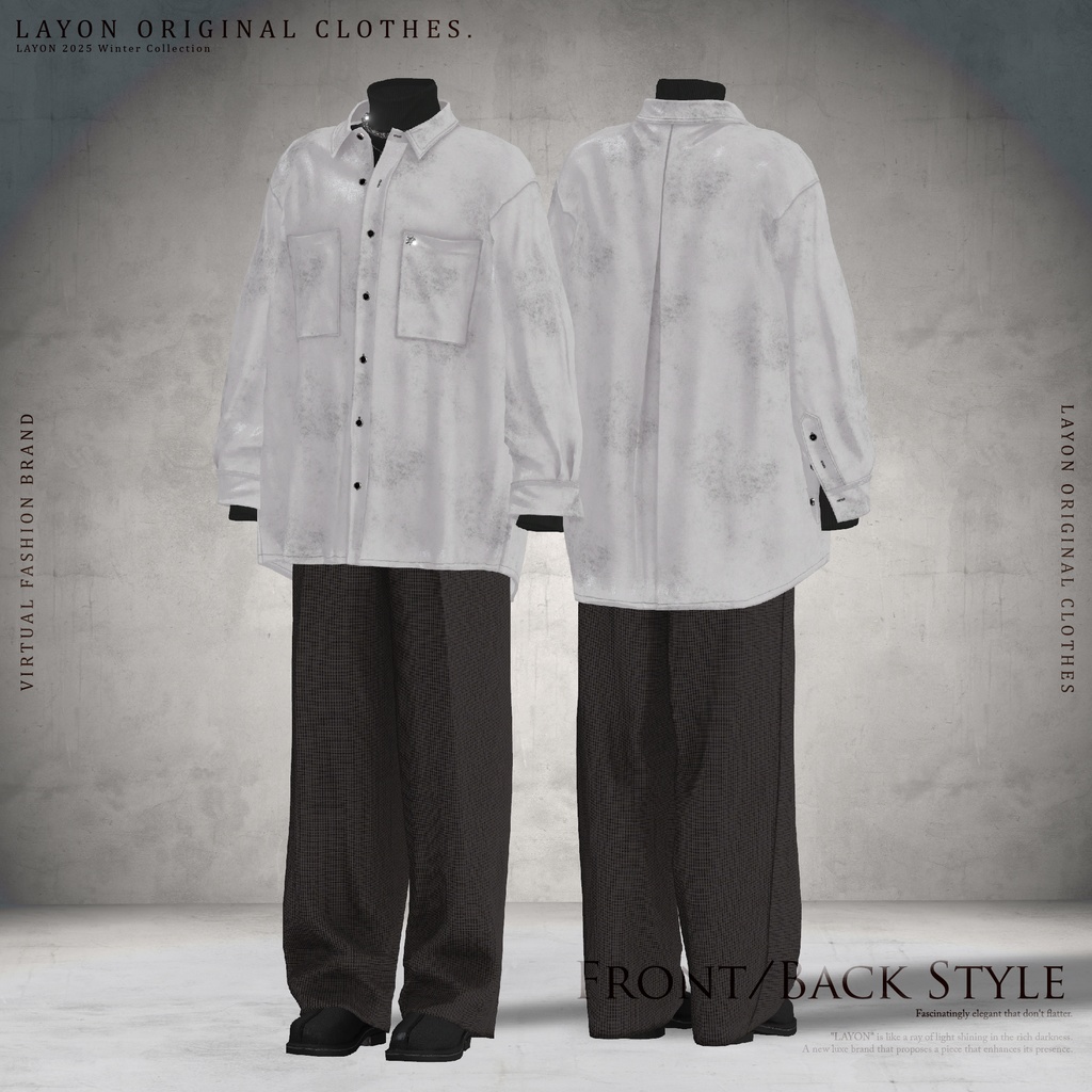 【3D】WHITE DUSK =HOMME= (水瀬/狛乃/ラシューシャ対応) #LAYON服 #LAYONコーデ