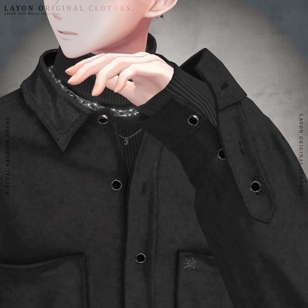 【3D】WHITE DUSK =HOMME= (水瀬/狛乃/ラシューシャ対応) #LAYON服 #LAYONコーデ