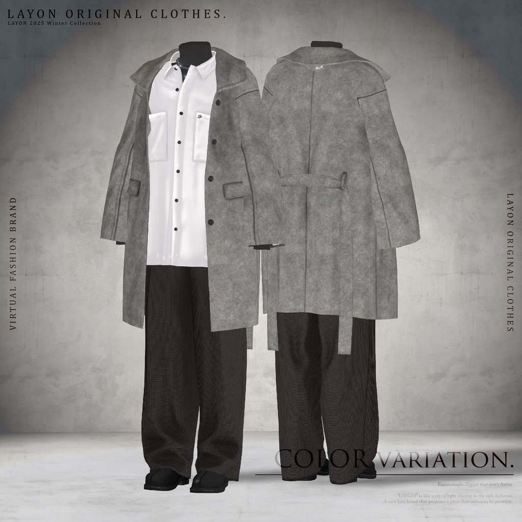 【3D】WHITE DUSK =HOMME= (水瀬/狛乃/ラシューシャ対応) #LAYON服 #LAYONコーデ